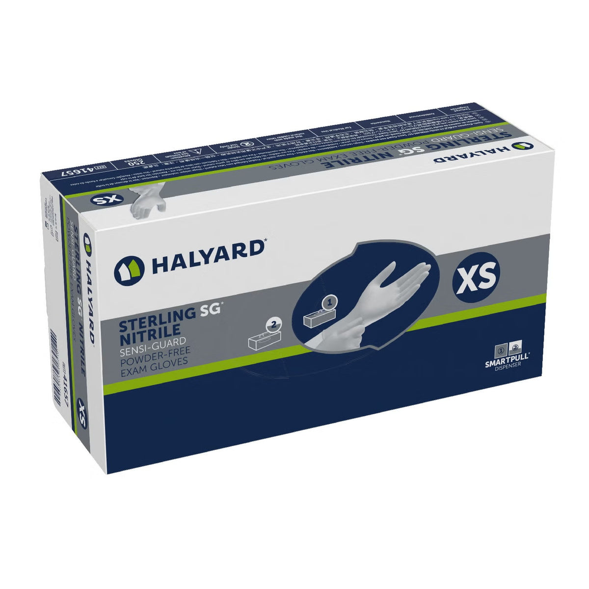 Halyard 41657 — XS Non-Sterile Chemo-Rated Nitrile Exam Gloves — 250/Box, 10 Boxes/Case